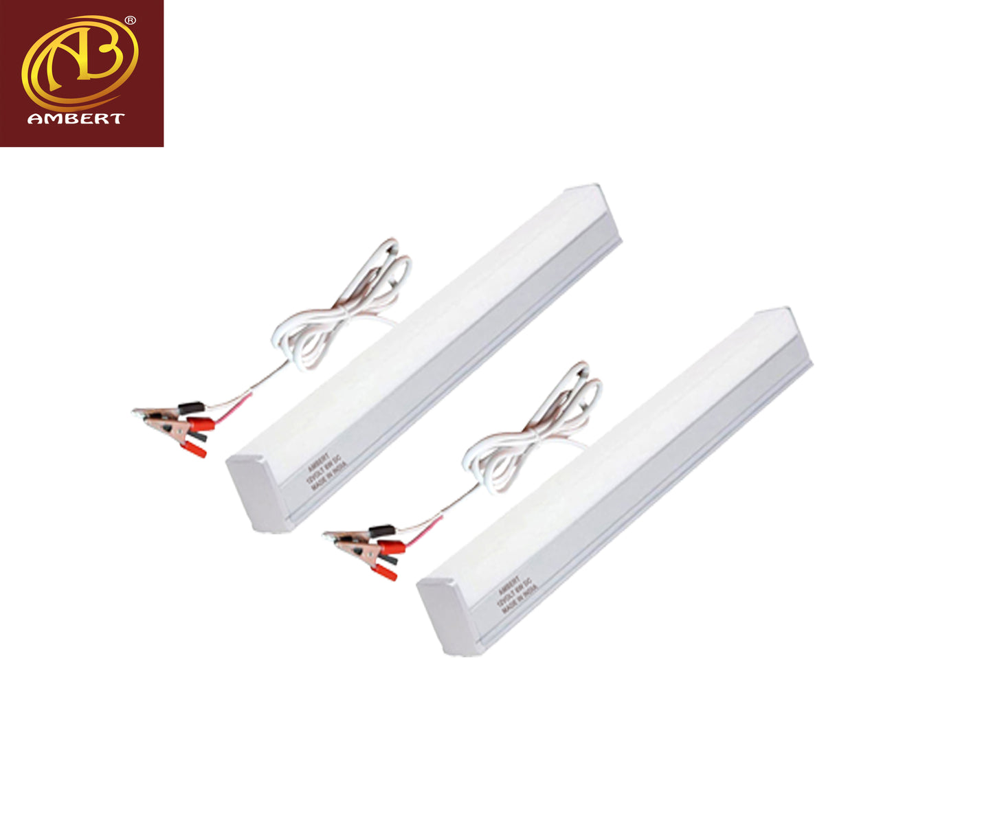 Ambert Led Tube Solar or Battery Operated 12V DC With Alligator Clips 4Meter Wire 1ft Tube