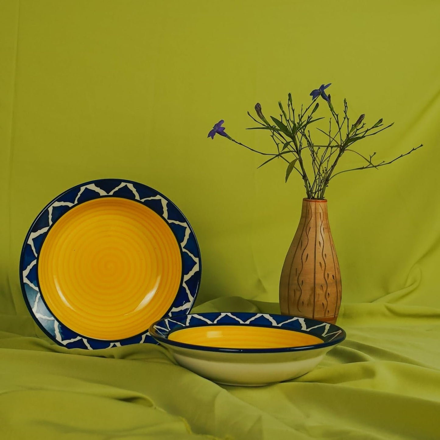Ambert Ceramic Designer Umarov Soup Plate Suitable for Serving Soup, Pasta Pack of-6