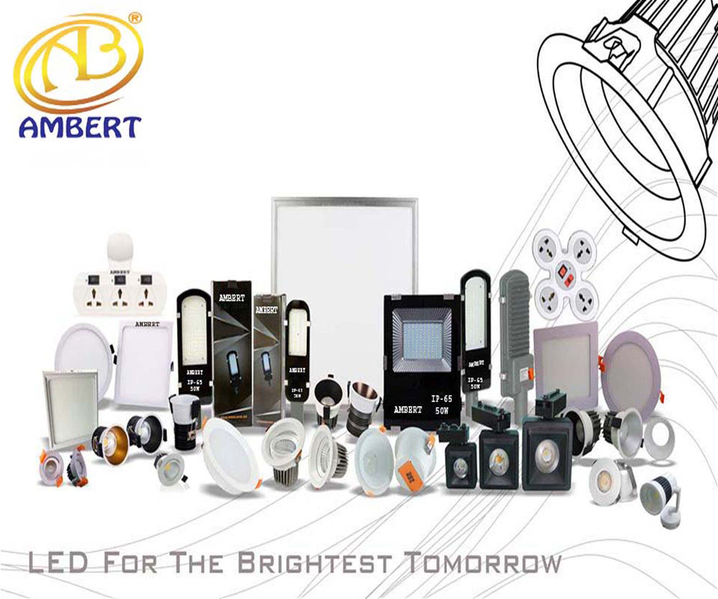 Ambert Led Tube Solar or Battery Operated 12V DC Pack of-3