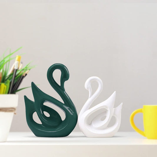 Elegance Redefined: Ambert Home Decor's Lucky Swan Couple