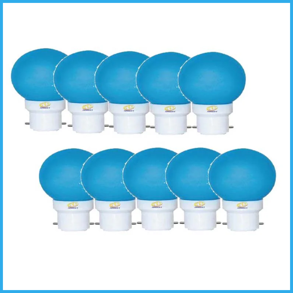 0.5W Blue LED Bulb 10-Piece Combo Pack, Night Lamp Bulb