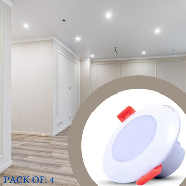 Ambert: Transform Your Space with Premium White LED Downlights Pack of 4