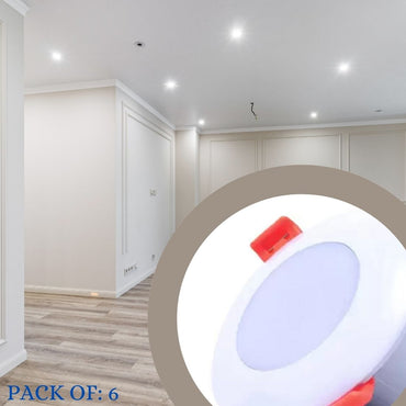 Ambert Sleek White LED Downlights for Stylish Spaces Pack of 6