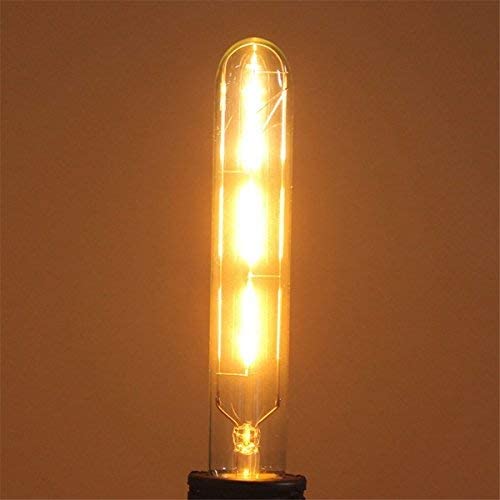 Amber Color T185 Led Long Bulbs, Dimmable Tubular Bulb 3W |