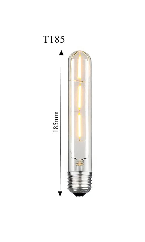 Amber Color T185 Led Long Bulbs, Dimmable Tubular Bulb 3W |