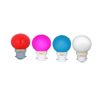 0.5 Watt Color Led Bulb 4-Pieces Combo Pack, Multicolor Night Bulb Night Lamp Bulb (0.5/Zero Watt Night Bulb)