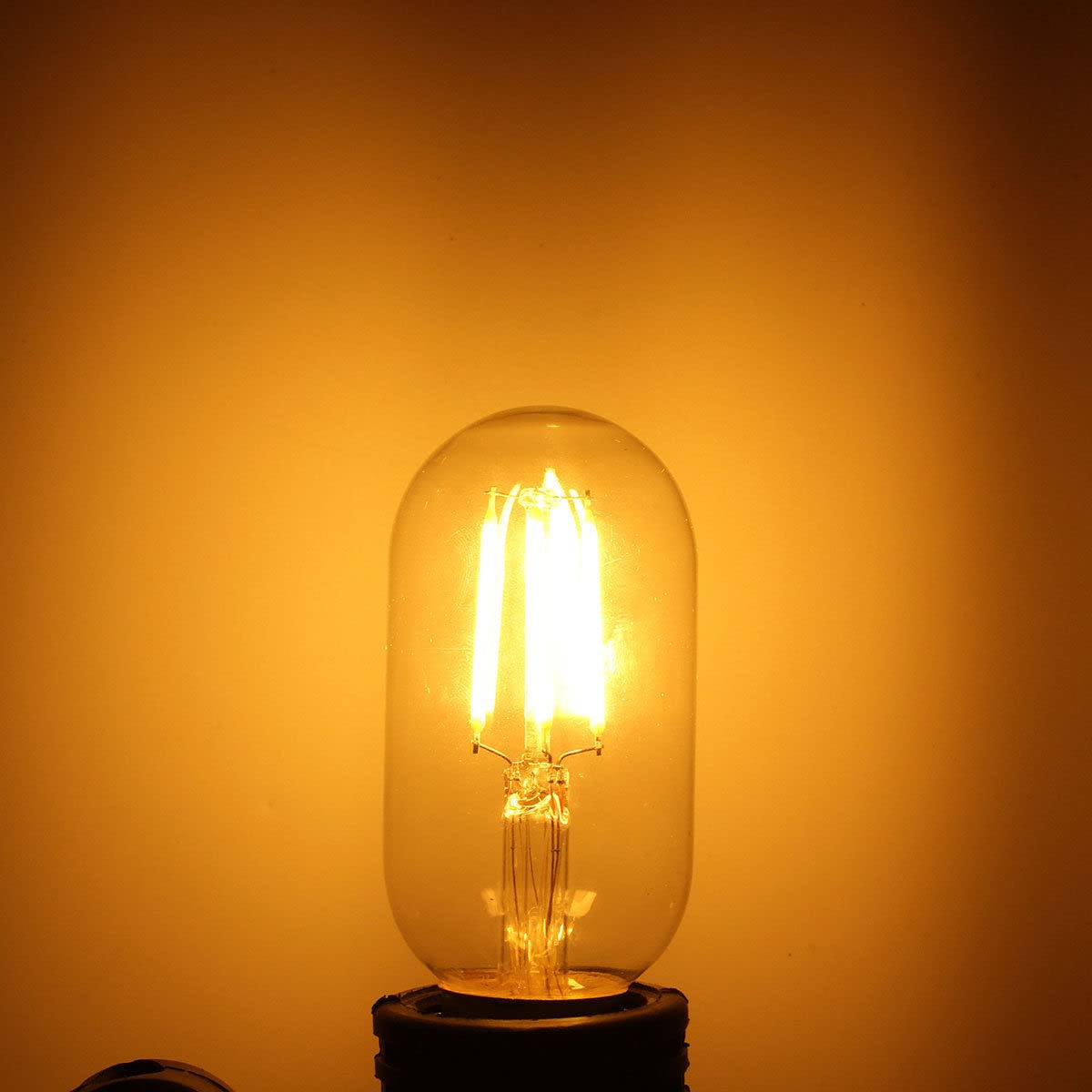 T45 Led Edison Bulbs, Antique Retro Light Bulb 4W Squirrel Cage Filament Light Bulb Pack of 4