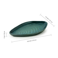 Ambert Ceramic Serving Platter Set of 2, 10.8 Inch, Microwave Safe