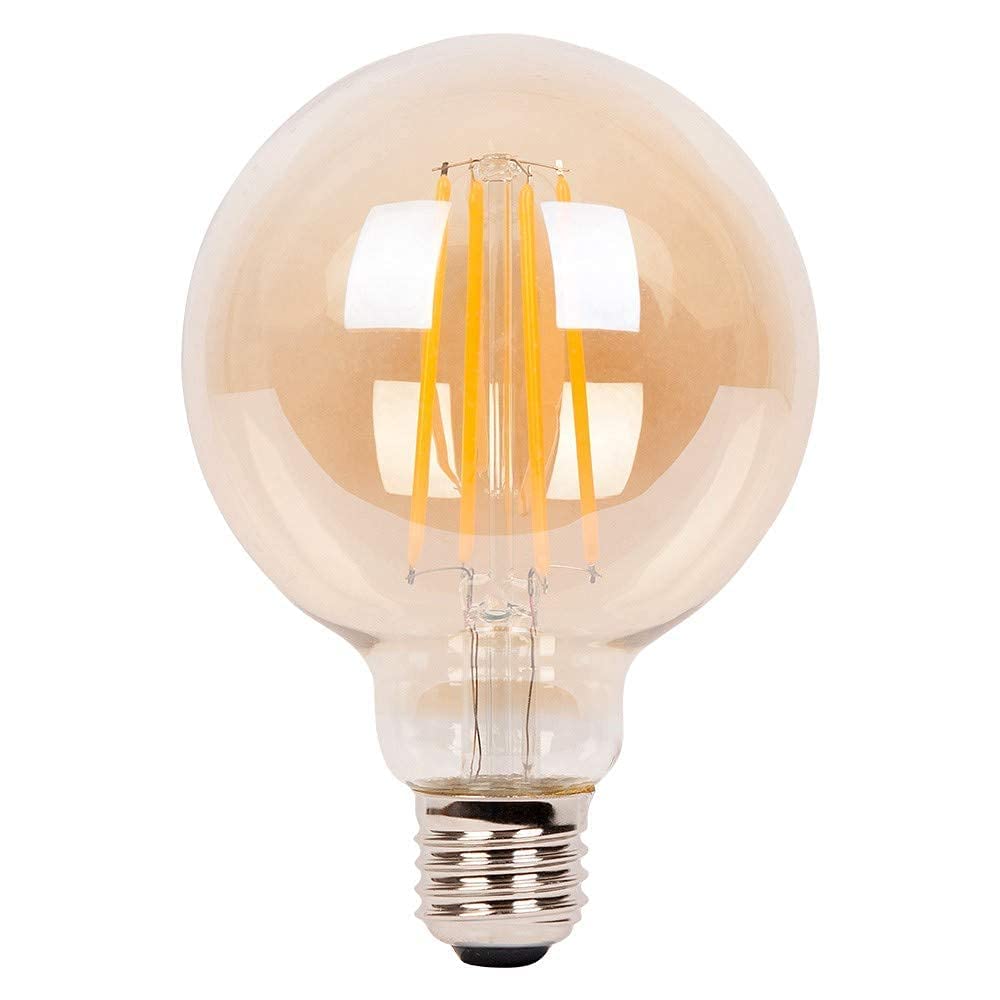 4 Watt G80 Led Filament Bulb E27 Base Amber Color Pack of 2
