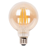 4 Watt G80 Led Filament Bulb E27 Base Amber Color Pack of 2