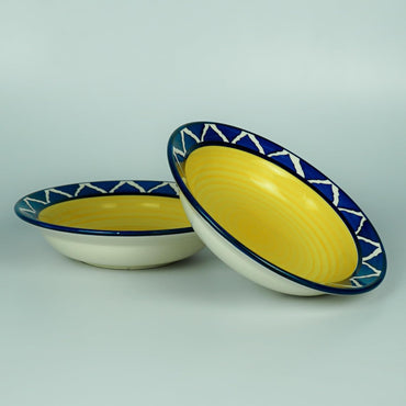 Ambert Ceramic Designer Umarov Soup Plate Suitable for Serving Soup Pack of-2