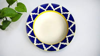 Ambert Ceramic Stoneware Hand-Painted Serving Deep Pasta Plate Set of-4