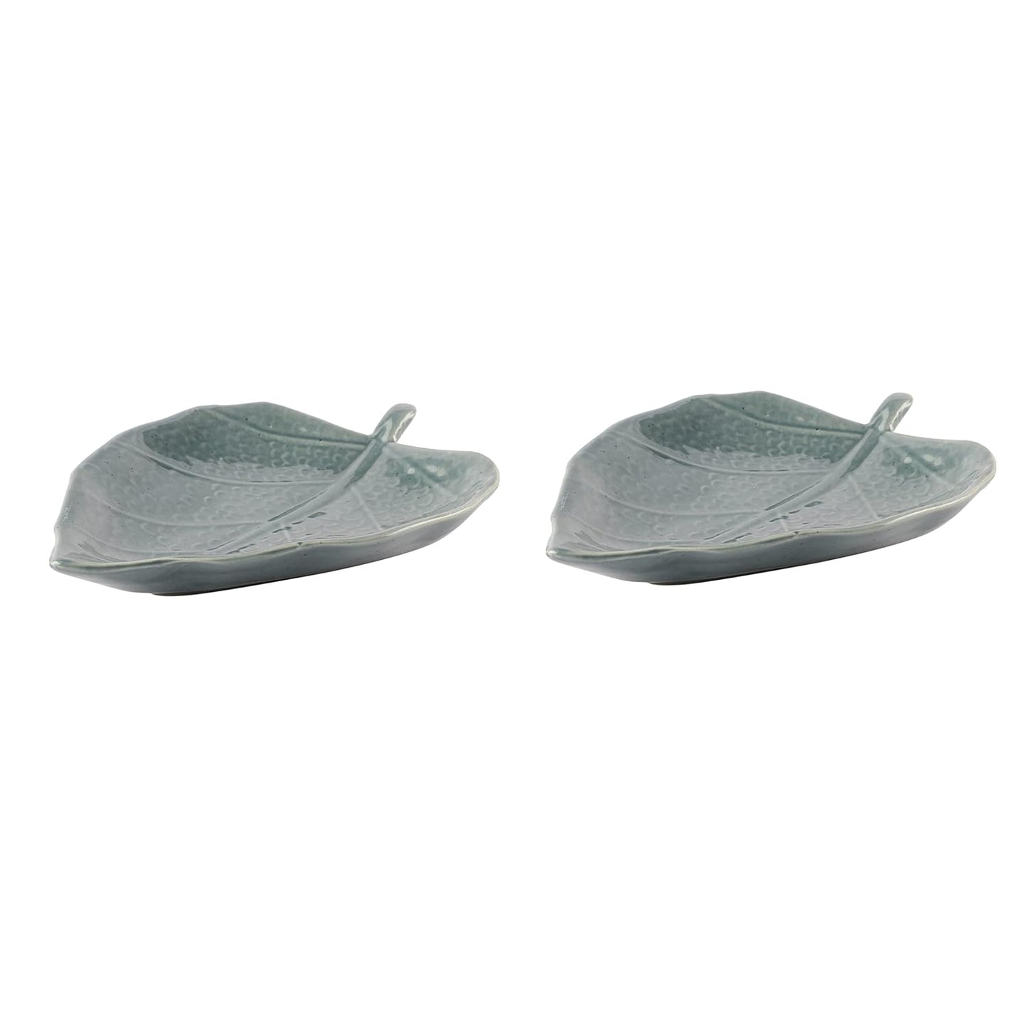 Ambert Leaf Platter Set of 2 Pcs, 7 Inches Kitchen &amp; Table Top Snack Serving Platter for Breakfast, Dining Table, Microwave Safe