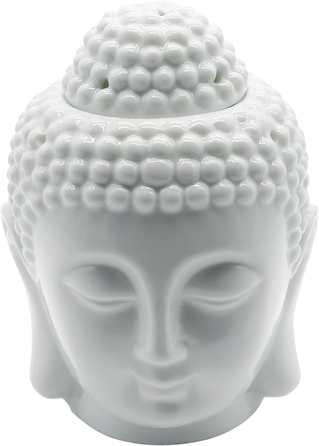 Ambert Ceramic Buddha Head Oil Burner Candle Holder Aroma Diffuser