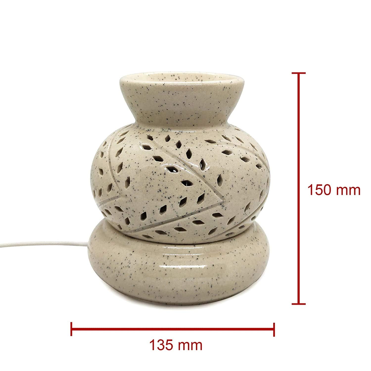 Ambert Pot Ceramic Electric Aroma Diffuser Natural Air Freshener for Home, Office