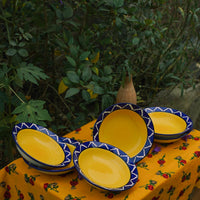 Ambert Ceramic Designer Umarov Soup Plate Suitable for Serving Soup, Pasta Pack of-6