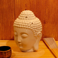 Ambert Ceramic Buddha Head Oil Burner Candle Holder Aroma Diffuser