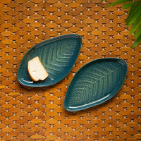 Ambert Ceramic Serving Platter Set of 2, 10.8 Inch, Microwave Safe