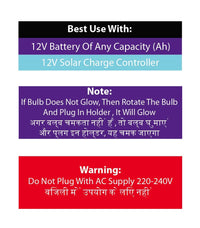 Ambert 12-Volt DC Led Bulb For Battery Solar Adaptor Combo Pack of 3