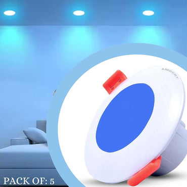 Vibrant Blue Glow Ceiling Light - Perfect for Every Home Décor Pack of-5