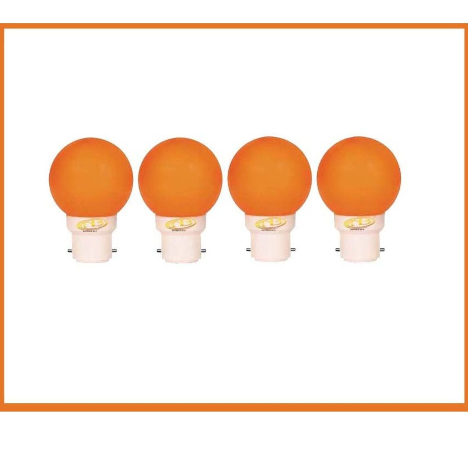 0.5 Watt Orange Color Led Bulb 4-Pieces Combo Pack, Orange Night Bulb Night Lamp Bulb (0.5/Zero Watt Night Bulb)