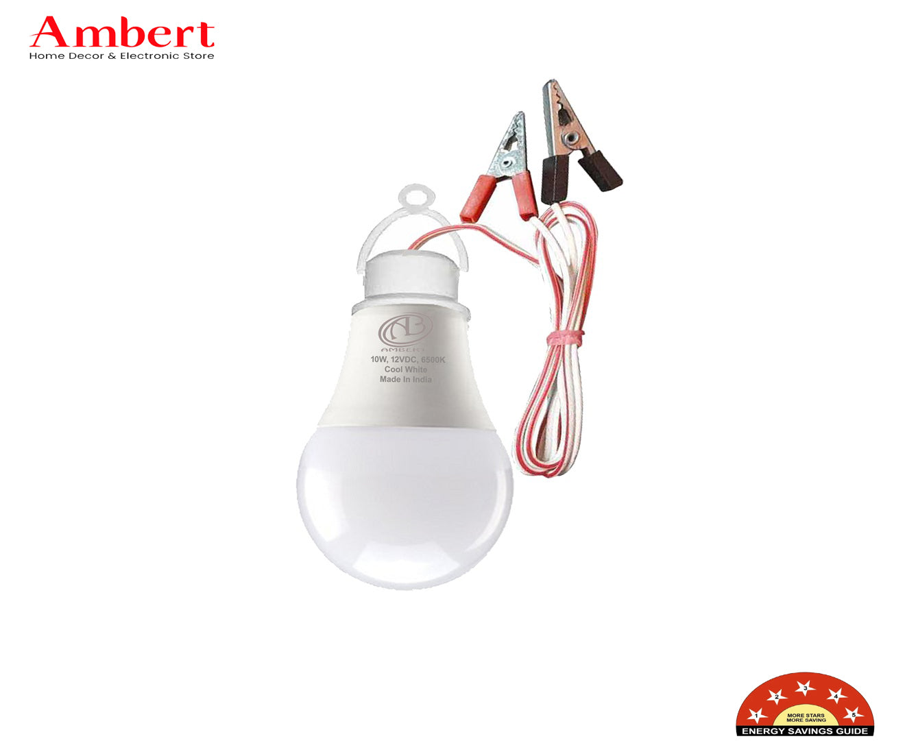 Ambert 12-Volt DC Led Bulb For Battery Solar Adaptor Combo Pack of 1