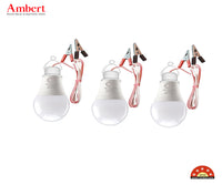 Ambert 12-Volt DC Led Bulb For Battery Solar Adaptor Combo Pack of 3
