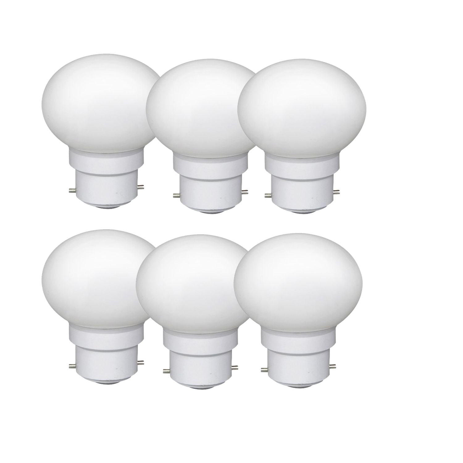 0.5 Watt White Color Led Bulb 6-Pieces Combo Pack, White Night Bulb Night Lamp Bulb (0.5/Zero Watt Night Bulb)