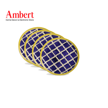 Ambert Moroccan Plates Pair Hand painted Ceramic Dinner Plates Pack of -4