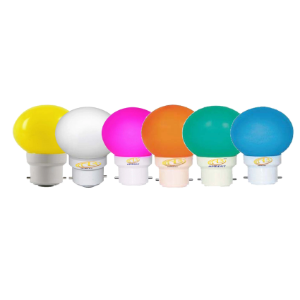 0.5 Watt Color Led Bulb 6-Pieces Combo Pack, Night Bulb Night Lamp Bulb (0.5/Zero Watt Night Bulb)