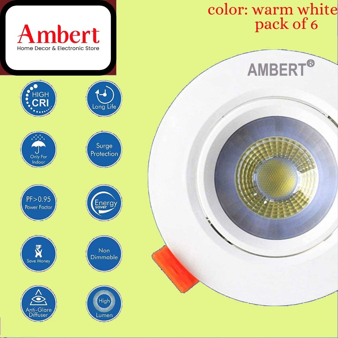 Warm White LED Spotlight: Perfect Lighting for Home, Office & Events – Shop Now!